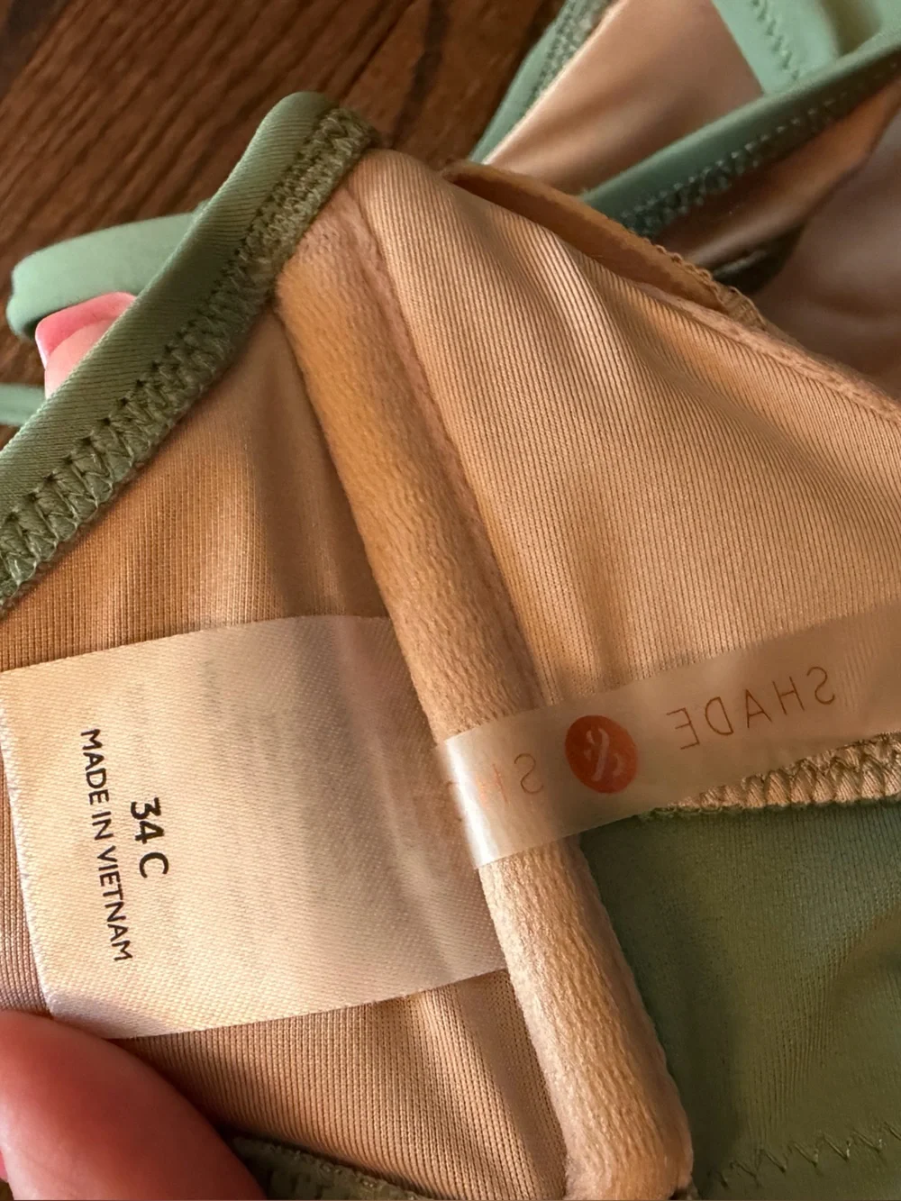 Women’s Light Olive Bralette - Soft Supportive Triangle Top